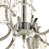 Люстра класичний хром з 6 скляними плафонами у формі тюльпана, фото 5
