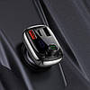 Автомобільний FM-модулятор Baseus T-Typed Bluetooth CCTM-B01 (2USB/1Type-C/36W) Чорний, фото 6