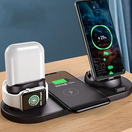 Док-станція на iPhone з підставкою для iWatch і AirPods, фото 1
