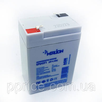 Акумулятор Merlion GP 645 6V/4,5А, фото 3