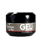 Гель для нарощування однофазний YouPosh ТМ UV Gel/LED 15мл № 01 Темний димчасто-рожевий, фото 3