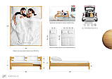 Двоспальне ліжко Estella Рената 140х200 см дерев'яна в кольорі венге, фото 5