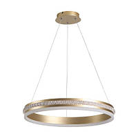 Світлодіодний підвісний світильник Feron AL6610  50W круглий золото  3200Lm  4000K  500*1200mm SHINE LEVITATION