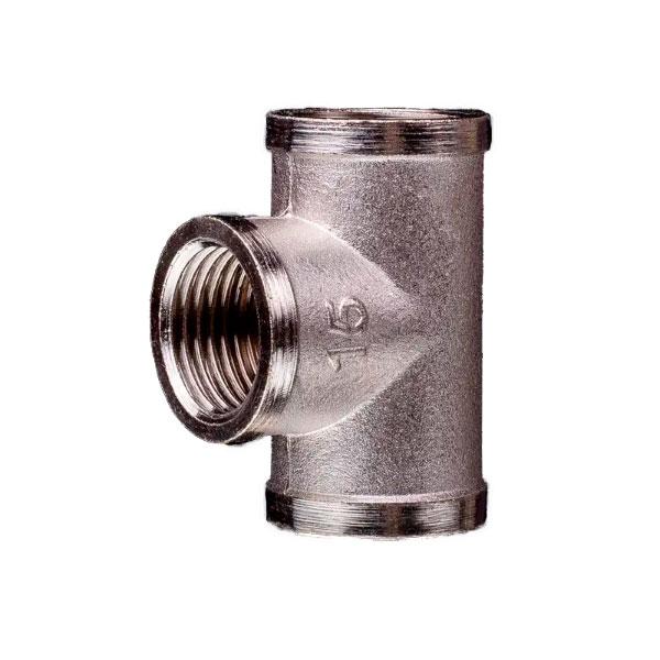 Трійник латуний LEXLINE (нікель) 1 ВВВ