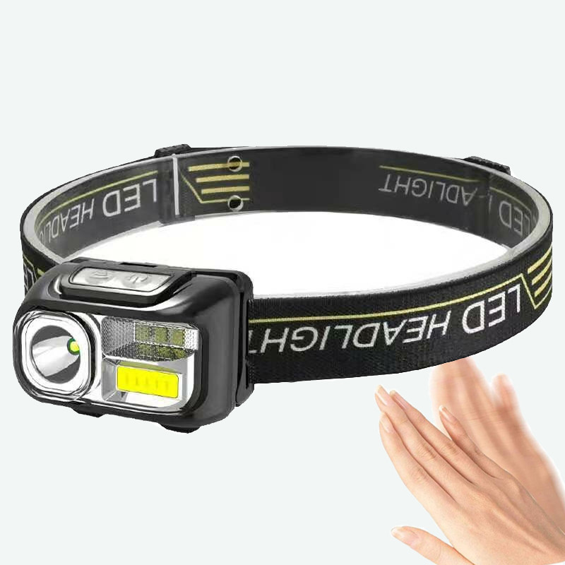 Ліхтарик налобний на акумуляторі водонепроникний з USB заряджання ліхтар сенсорний LED зі світлодіодами