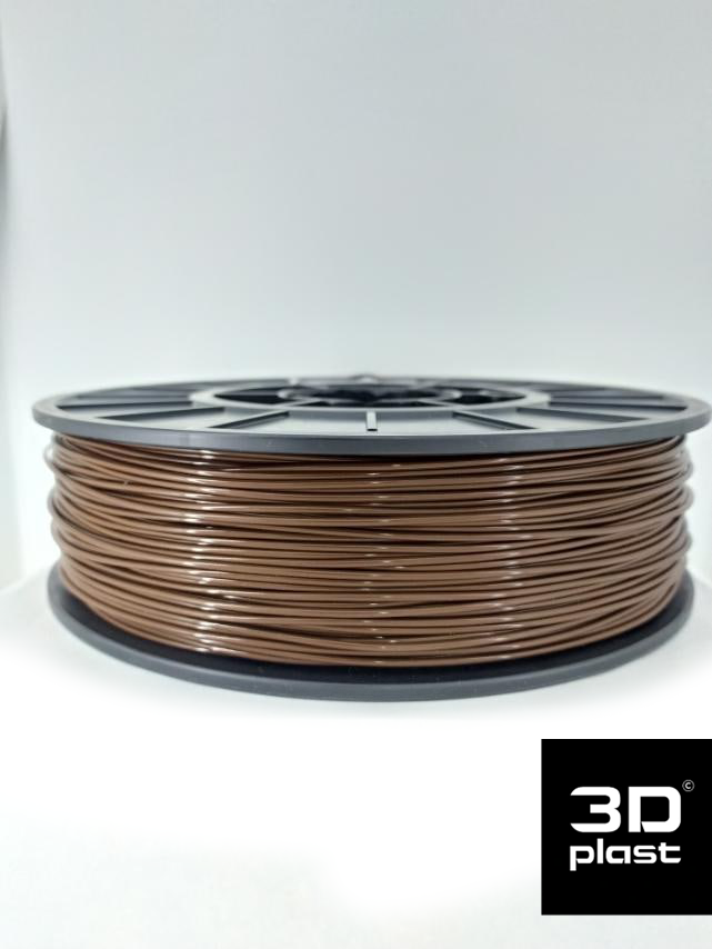 Нитка ABS (АБС) пластик для 3D принтера, 1.75 мм, коричневий