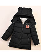 Детская демисезонная куртка черная, детская куртка еврозима, куртка для девочки, куртка для мальчика черная