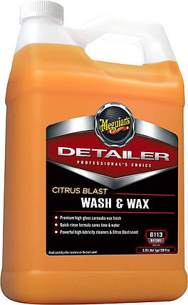 Концентрат шампунь з віском карнауби - Meguiar's Detailer Citrus Blast Wash & Wax 3,79 л. (D11301), фото 2