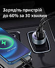 Автомобільний зарядний пристрій зі швидким заряджанням адаптер 80 Вт PD + 2 USB USLION US0178 Black, фото 5