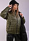 Куртка жіноча демісезонна зелена код П517, фото 4