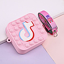 Дитяча  силіконова сумочка Pop It-гаманець C4351 TikTok  Світло-рожева, фото 2