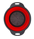 Друшляк складний силіконовий круглий (1216), фото 2