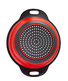 Друшляк складний силіконовий круглий (1216), фото 3