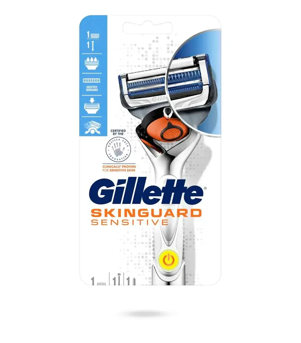 Станок для гоління чоловічий 1 касета Gillette SkinGuard Sensitive Power Flexball 02326