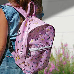 Рюкзак для дівчинки рожевий з принтом 22х28х12 см. BST 1241975