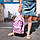 Рюкзак для дівчинки рожевий з принтом 22х28х12 см. BST 1241975, фото 2