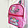 Рюкзак для дівчинки з принтом рожевий 22х28х12 см. BST 1241956, фото 2