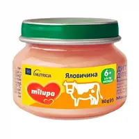 М'ясне пюре Milupa Яловичина з 6 місяців 80 г