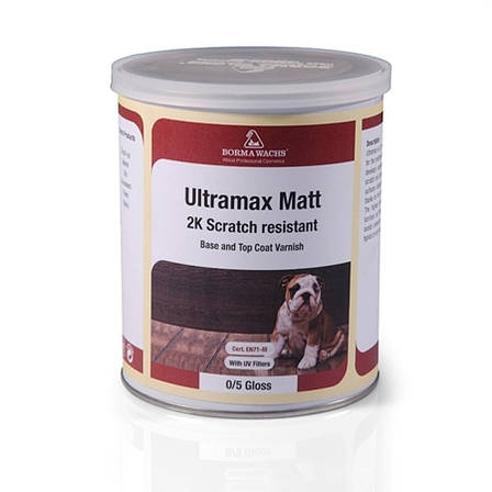 Лак для паркету 2K Ultramax Matt із захистом від подряпин, 6 л (з затверджувачем), Borma Wachs, фото 1