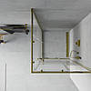 Золота душова кабіна з прозорим склом Mexen Rio, фото 4