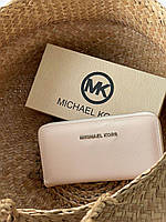 Модный женский белый кожаный кошелёк для денег Michael Kors Майкл Корс
