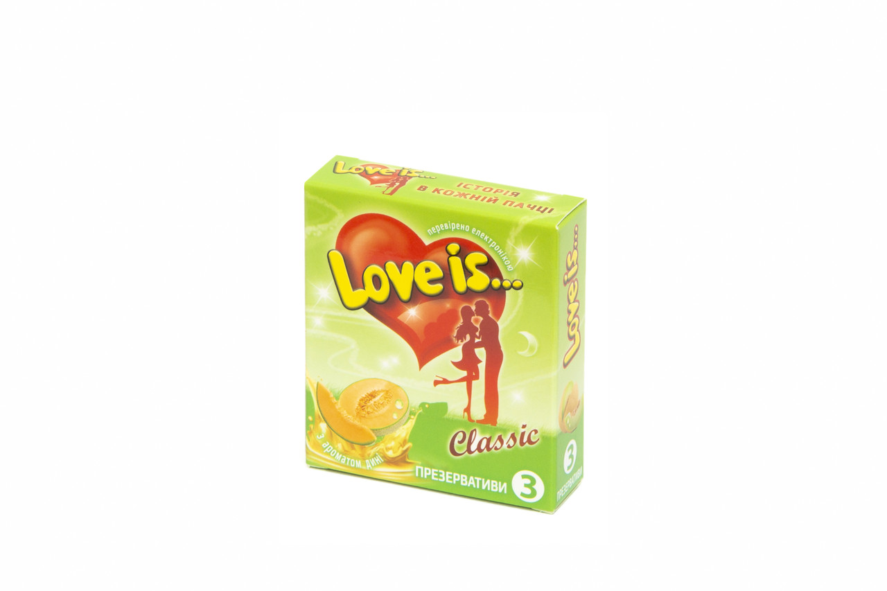 Презервативи Love is… Classic з ароматом дині 3 штуки