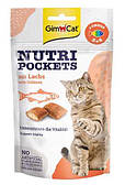 Вітамінізоване ласощі для котів GimCat Nutri Pockets Лосось + Омега 3 і 6, 60 г