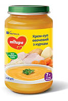 Milupa Суп овочевий з курчам, 200гр 7м+
