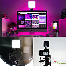 Портативний різнобарвний відеосвітло Luxceo W64RGB Mini 2500-9000K, фото 3