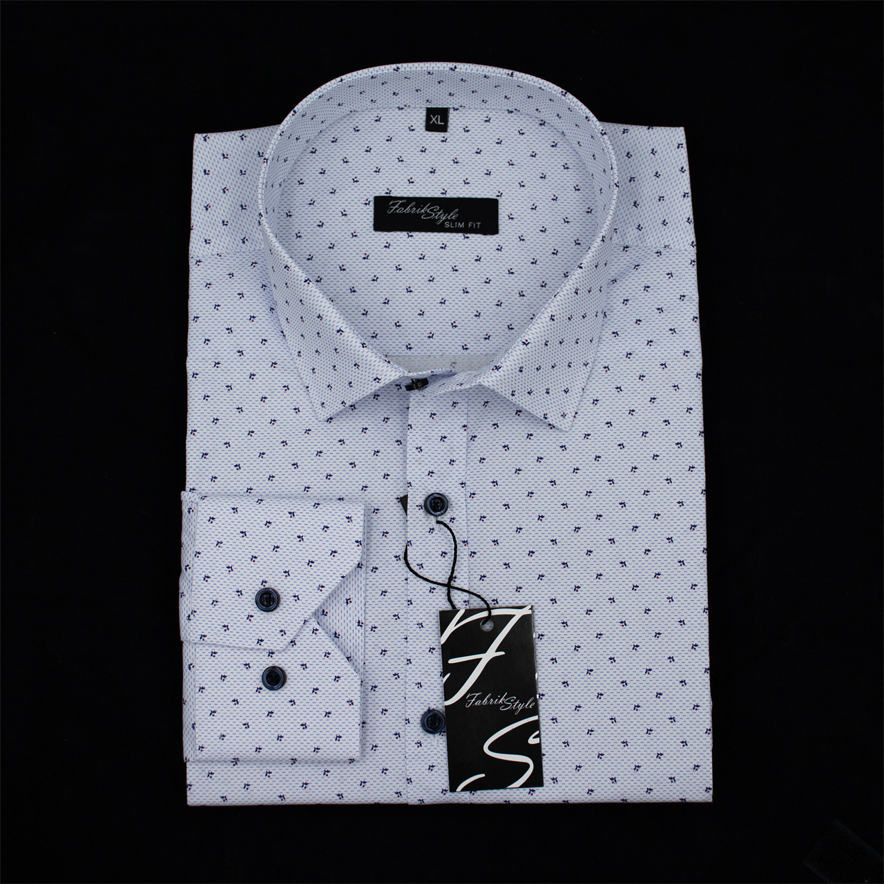 Сорочка чоловіча, приталена (Slim Fit), з довгим рукавом, Fabrik Style 319412 100% бавовна XL(Р)