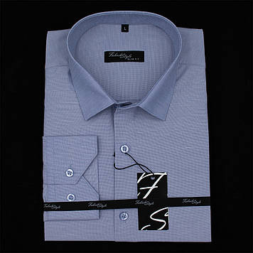 Сорочка чоловіча, приталена (Slim Fit), з довгим рукавом, Fabrik Style 17020 100% бавовна L(Р)