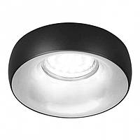 Черный врезной светильник для любых интерьеров в подвесной, натяжной потолок и мебель Feron DL1842 черный хром