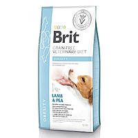 Лікувальний корм Brit Veterinary Diet Dog Obesity беззерновий корм при надмірній вазі та ожирінні (ягня, індичка) 12 кг