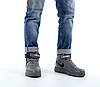 Чоловічі зимові кросівки Nike Air Force Winter Mid Grey (Сірі) Взуття Найк Аір Форс Високі тепле хутро унісекс, фото 4