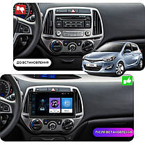 Штатна магнітола 9" Lesko для Hyundai i20 I Рестайлінг 2012-2014 1/16Gb Wi-Fi GPS Base Хюндай, фото 4