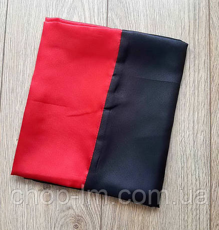 Прапор червоно-чорний ОУН-УПА 90 х 60 см атласний, Патріотичний прапор України, фото 2