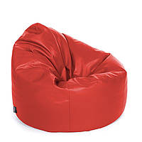 Кресло-мешок беcкаркасное люкс со съемным чехлом MeBelle AIR, размер S, износостойкий красный кожзам