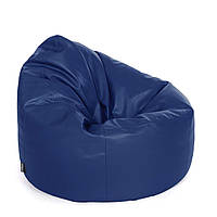 Кресло-мешок беcкаркасное люкс со съемным чехлом MeBelle AIR, размер S, износостойкий синий кожзам