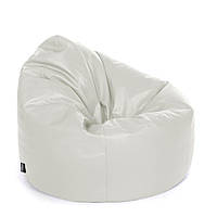 Кресло-мешок беcкаркасное люкс со съемным чехлом MeBelle AIR, размер S, износостойкий серый кожзам