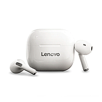 Беспроводные наушники Lenovo LP40 white блютуз для телефона Bluetooth вкладиші