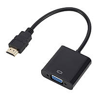 Переходник U&P HDMI - VGA / Audio 0.2 м Black (CC-HTVA-BK)