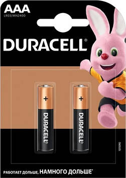 Батарейки Duracell AAA MN2400 LR03 уп 2 шт.