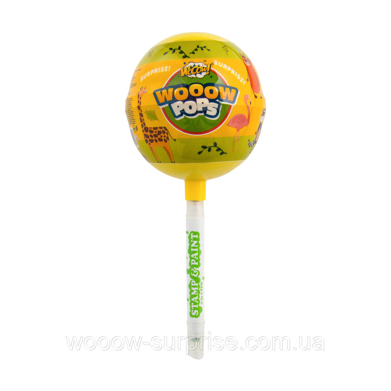 М'яч пластиковий з цукерками та сюрпризом для дівчинки та хлопчика WOOOW POPS