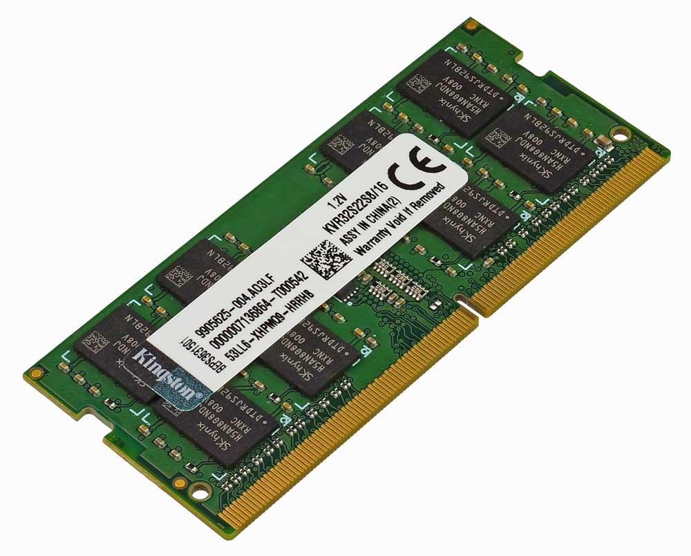 Оперативна пам'ять DDR4 16Gb 3200MHz SODIMM PC4-25600 для ноутбука 1.2v KVR32S22S8/16 2Rx8 (ДДР4 16 Гб)