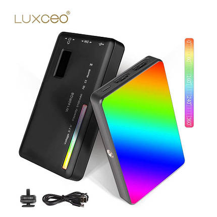 Портативний різнобарвний відеосвітло Luxceo W140 RGB, фото 1