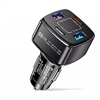 Автомобильное зарядное устройство USB зарядка от прикуривателя 2 USB + PD 20 Вт + Type-C USLION UD7574
