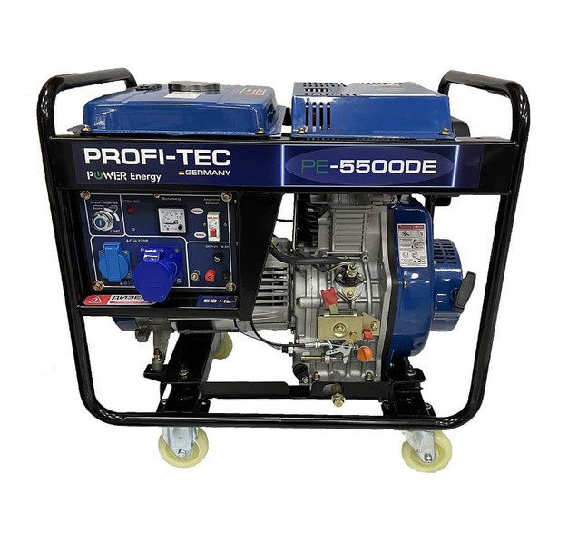 Дизельний генератор PROFI-TEC PE-5500DE, фото 1