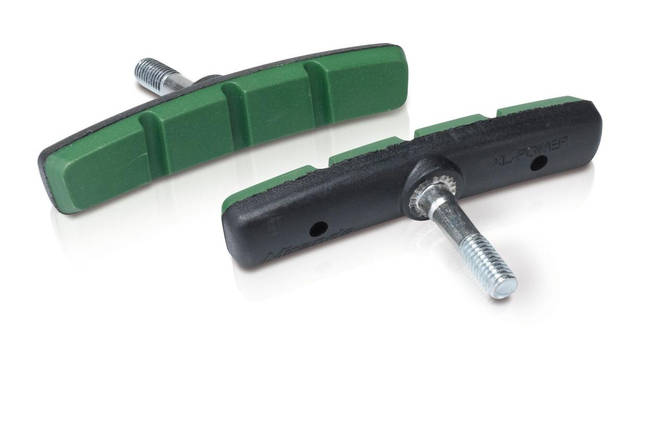 Колодки гальмові для велосипеда V-Brake XLC BS-V11, 4шт, 72 мм, зелені, фото 1