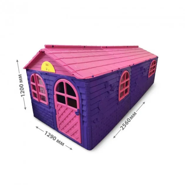 Дитячий ігровий будиночок зі шторками 02550/20 пластиковий будинок для дитячих ігор у кімнату