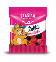 Конфеты желейные Fiesta Zelki малина, 80г, жевательные конфеты, Польша